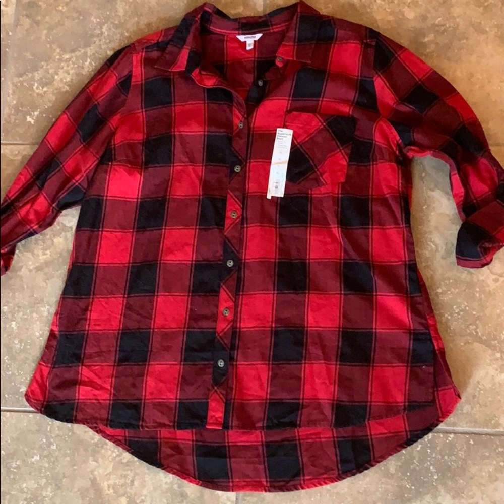 NWT Sonoma buffalo plaid button up shirt